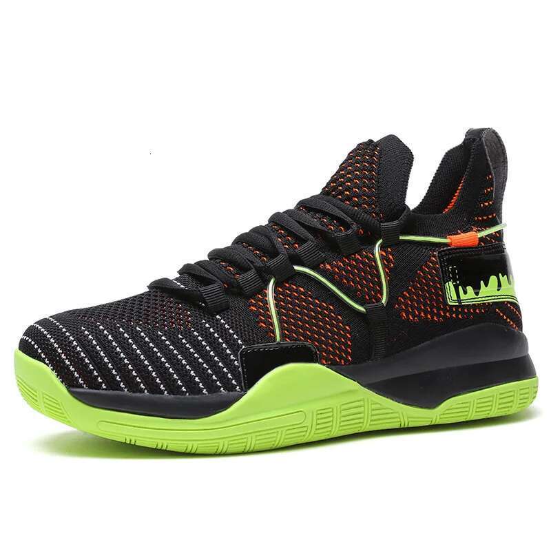 Couple Sports Explosion Models Fly Woven Air Mesh Breathable Basketball Court Non-slip Rubber Flat Shoes atillas