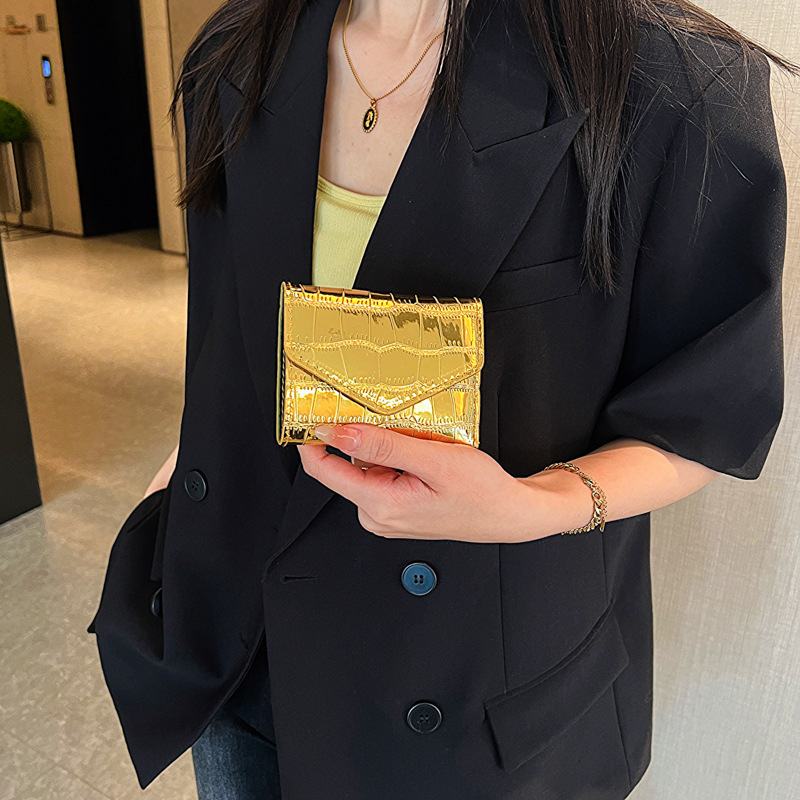2025S Trend Designer New Women S Mini Korean Stone Pattern Functional Anti Demagnetization Multi Card Position Bright Face Card Bag