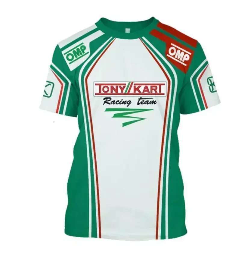 Men's and children's round neck T-shirt, breathable mesh fabric, casual, short sleeved, 3D printed, Tony Kart outdoor jacket