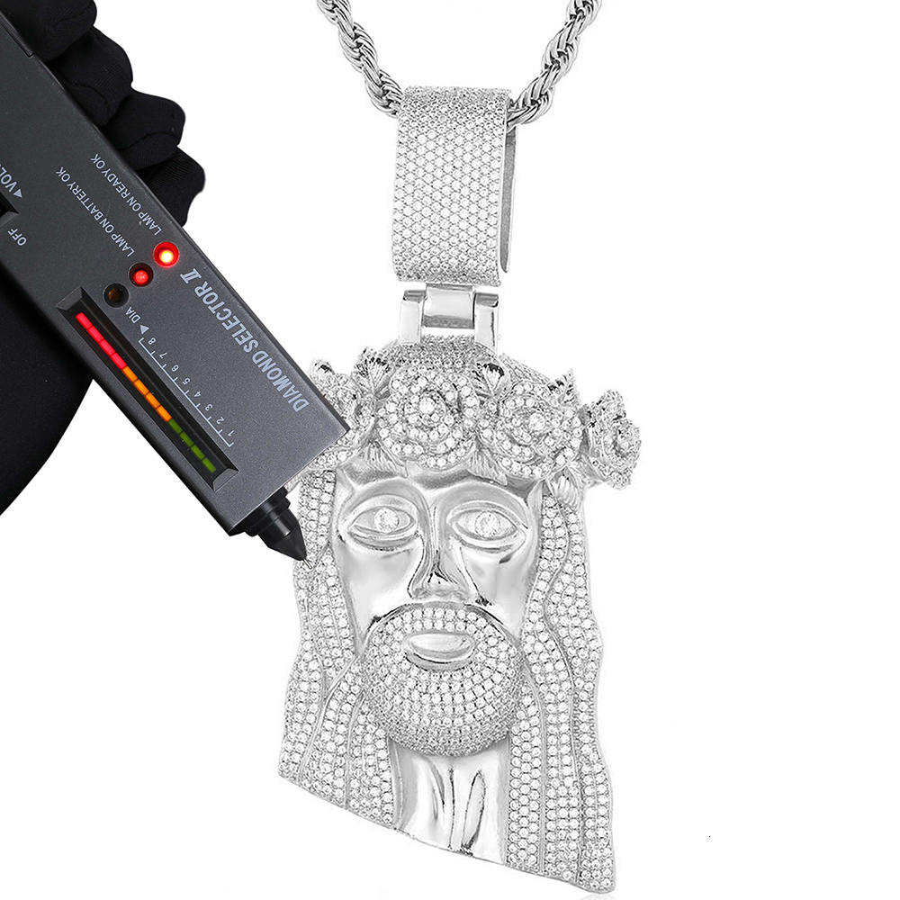 Personalized 3D Design Hip Hop Jewelry Mens Iced Out Custom Lab Diamond Jesus Pendant 925 Sterling Silver VVS Moissanite Pendant