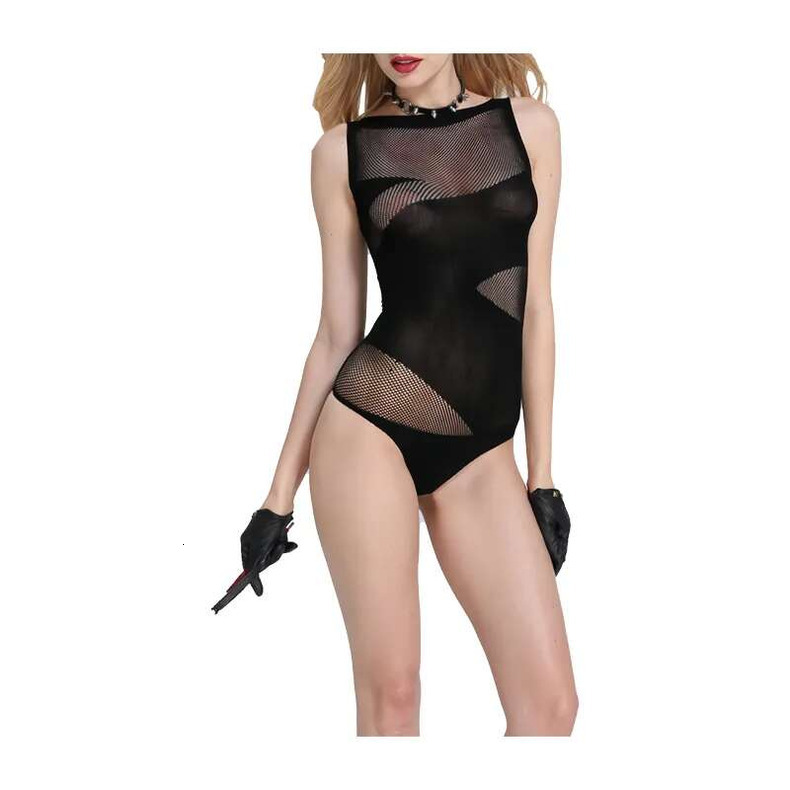 higher quality Erotic pamas Sexy Black lace transparent sexy temptation one-piece suit