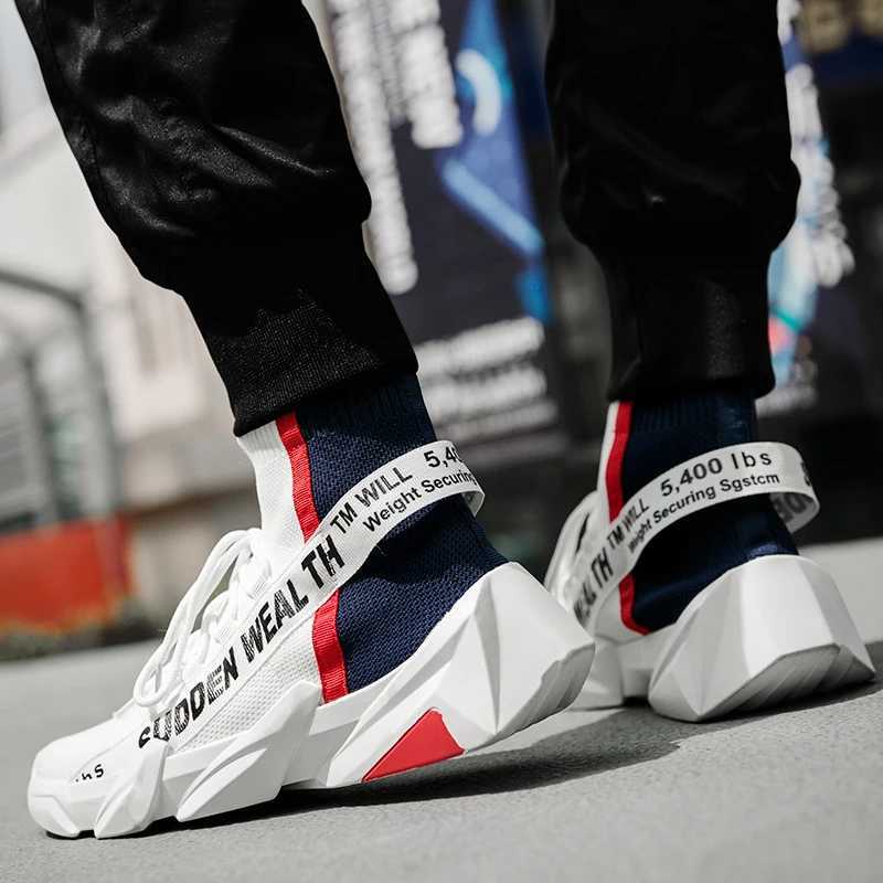 Mens splicing fashion trend street youth student outdoor mat casual shoes 46 47 plus size Y250320