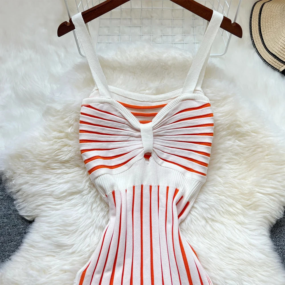 YuooMuoo Fashion Sexy Belt Mini Dress Womens High Waist Y2K Body Party Vacation Style Beach Vestdos Set 250320