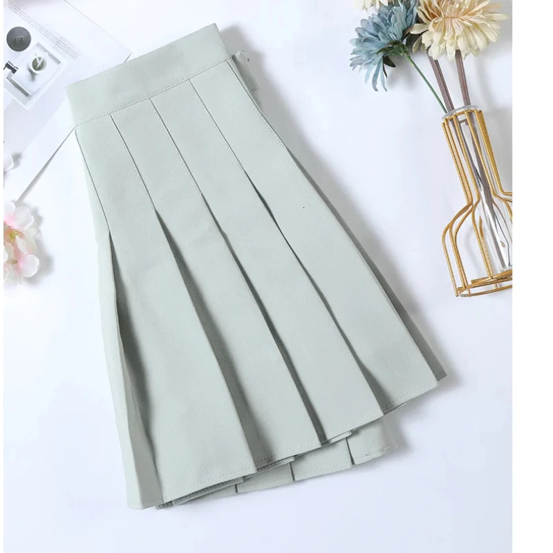 Womens Skirt Summe Korea Style Y2k Clothing Brown A Line Faldas Cortas Para Mujer Green Miniskirt Pleated Short Skirt For s 250320