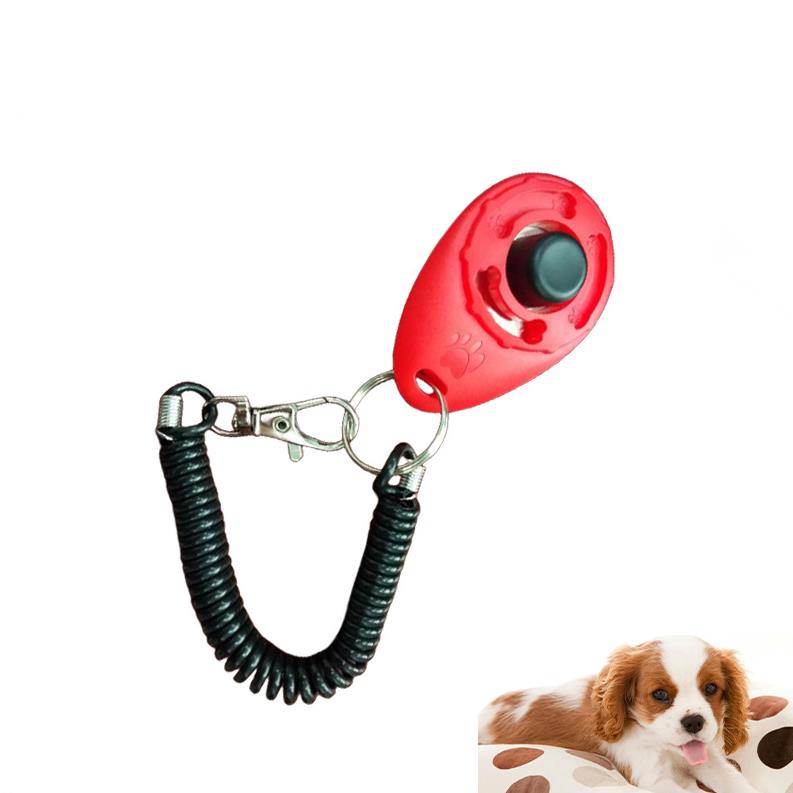 Pet Bark Clicker Deterrents Trainer Pet Dog Puppy Training Adjustable Sound Wrist Key Chain Universal Dog Training Clicker ni387