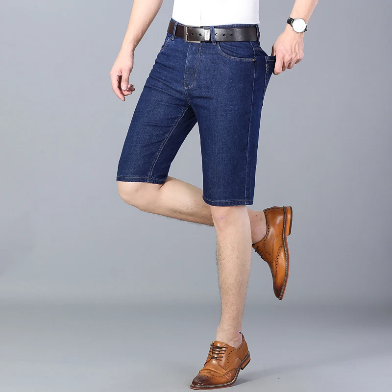 Summer Light Business Casual Jeans Fashion Stretch Pants Simple Breathable Comfortable Edition Mens Shorts 54 250312