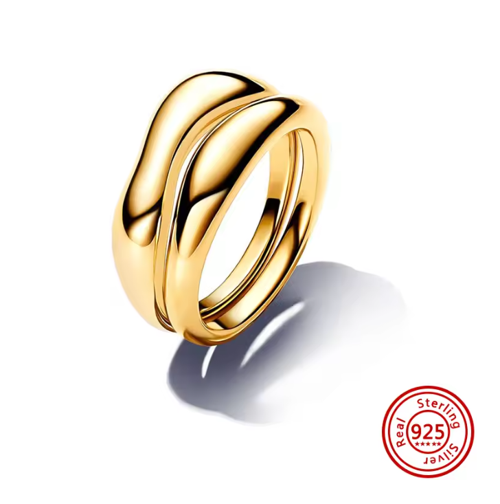 New 925 Sterling Silver Classic Pearl Star Moon Ring Sparkling Butterfly Zircon Rings For Women Jewelry Gift for Friend Fashion jewellry wholesale