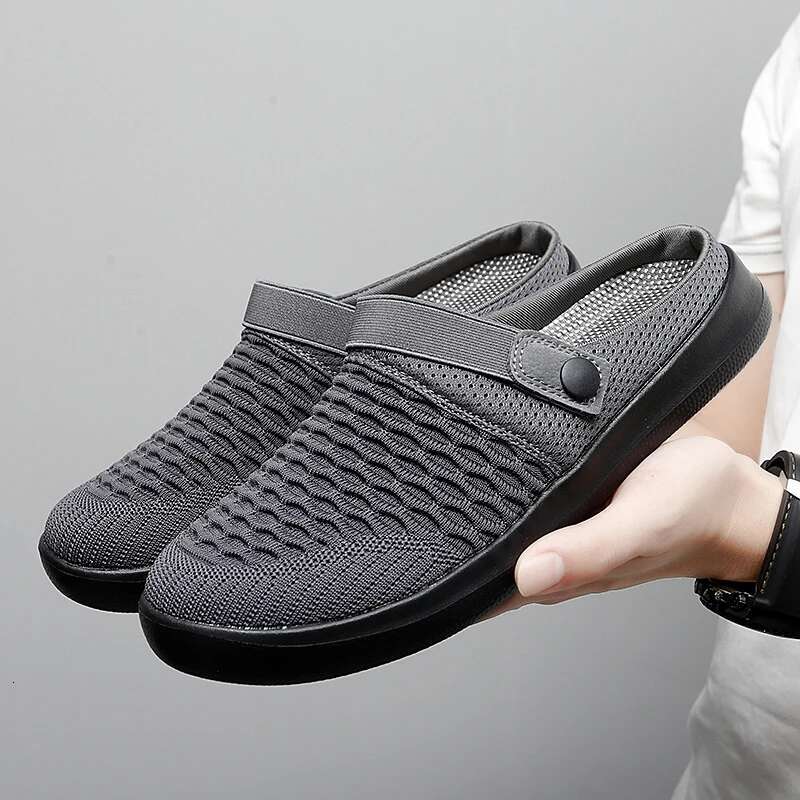 Slip On Men Women Flat Sandals Casual Indoor Home Slippers Summer Breathable Mesh Shoes Beach Plus Big Size 54 53 52 51 50