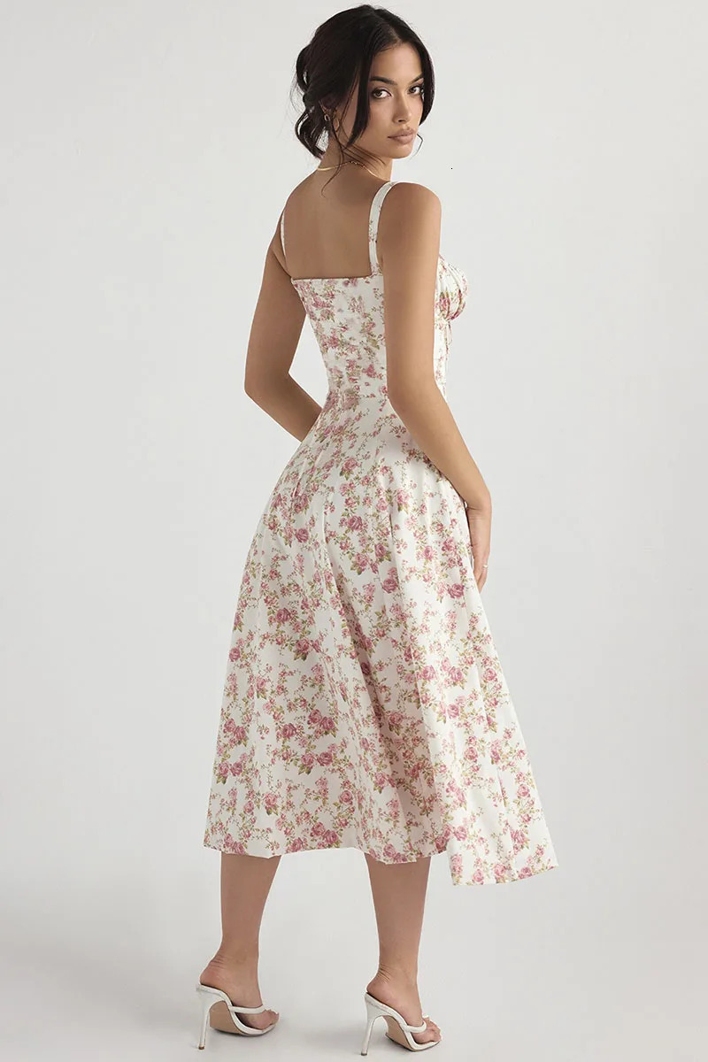 y Women Elegant Floral Beach Vacation Bodycon Streetwear Long Temperament Solid Color Fashion HighEnd Halter Dress 250320