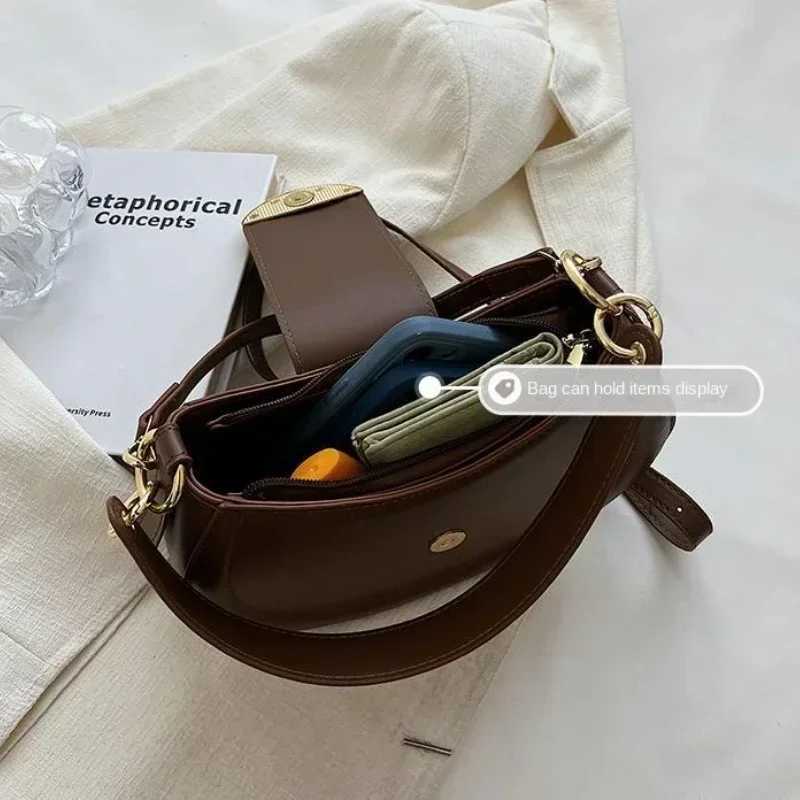 Armpit shoulder womens side pocket 2025 designer trend leather small armpit cross body handbag and wallet womens bag Y250320