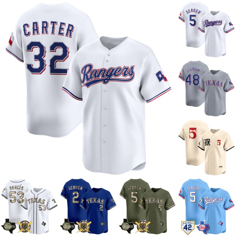 Rangerss Evan Carter Jersey Adolis Garcia Josh Jung Corey Seager Marcus Semien Jonah Heim Nathan Eovaldi Joc Pederson Ezequiel Duran Jake Burger Adrian Beltre