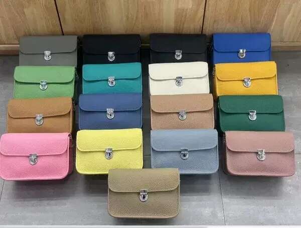2023 Famous Brands Genuine Leather Women Messenger Fashion Chains Female Shoulder Bags Mini Flap Bag Candy Colors