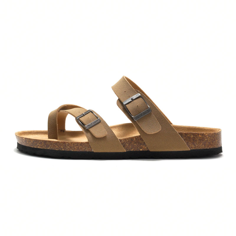 New fashion men's and women's cork hot slippers frosted style, couples beach easy to wear sandals a line horse shoes