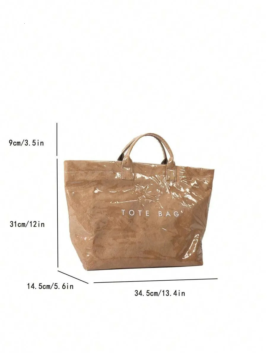 Neutral style retro casual street handbag smallest creative highquality transparent PVC waterproof shopping bag ll 250317