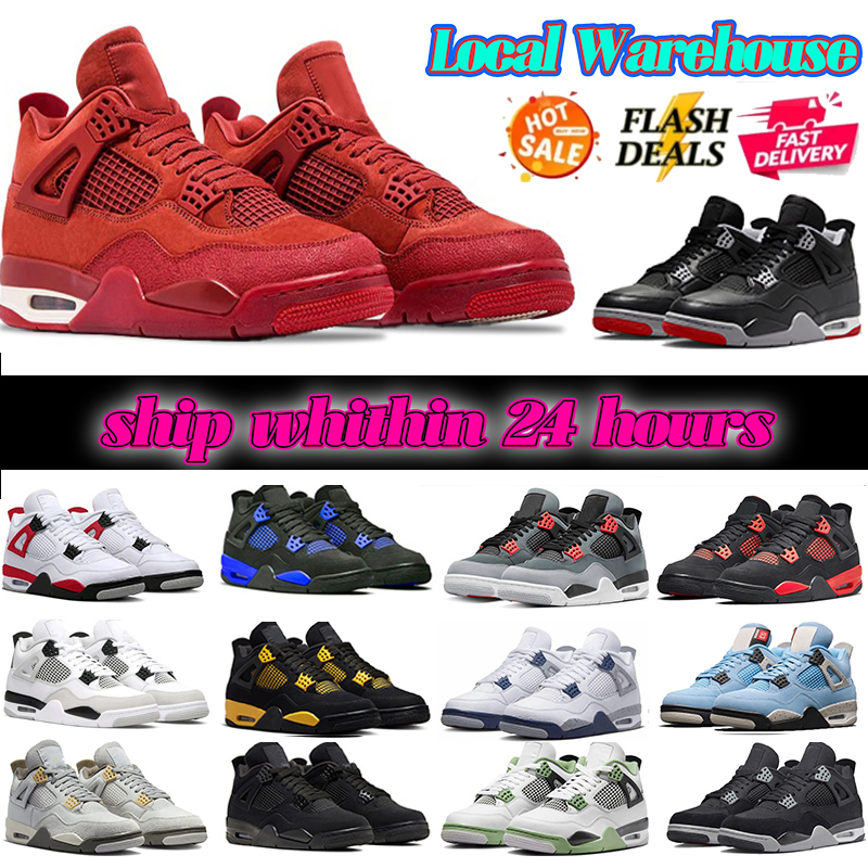 Top quality Basketball shoes 4s Designer Men sneakers 4 sports trainers mens womens casual sneaker flats Local Warehouse shoe dhgate man outdoor trainer size 36-47
