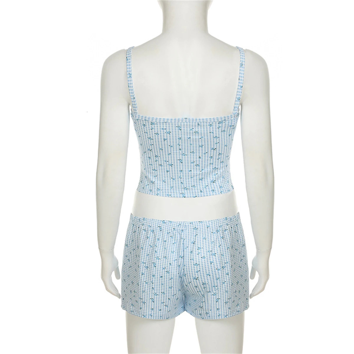 Women Print Sexy Pant Sets Fashion Slim Sleeveless Tank Tops High Elastic Waist Short Pants Casual Home Comfort 2 Piece Set Y2K 250320