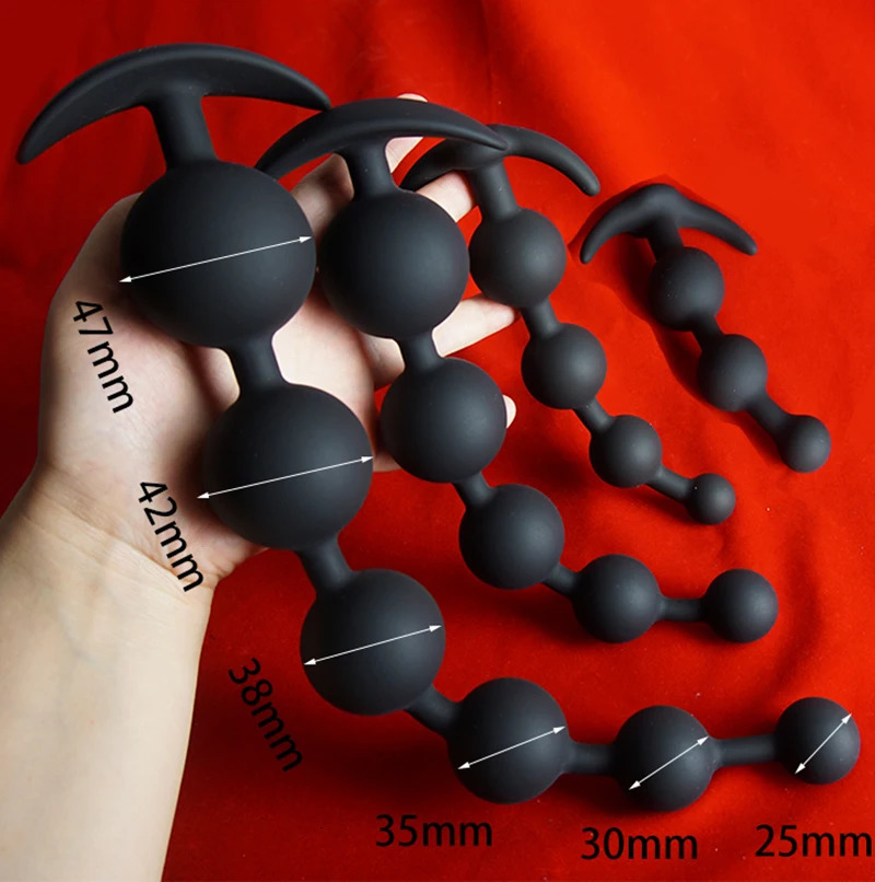 Silicone Anal Beads DilatorBig Annals BallsLong Ass Anus But Butt PlugAnalplug Buttplug ButplugAnalsex Prostate Sex Toys 250320