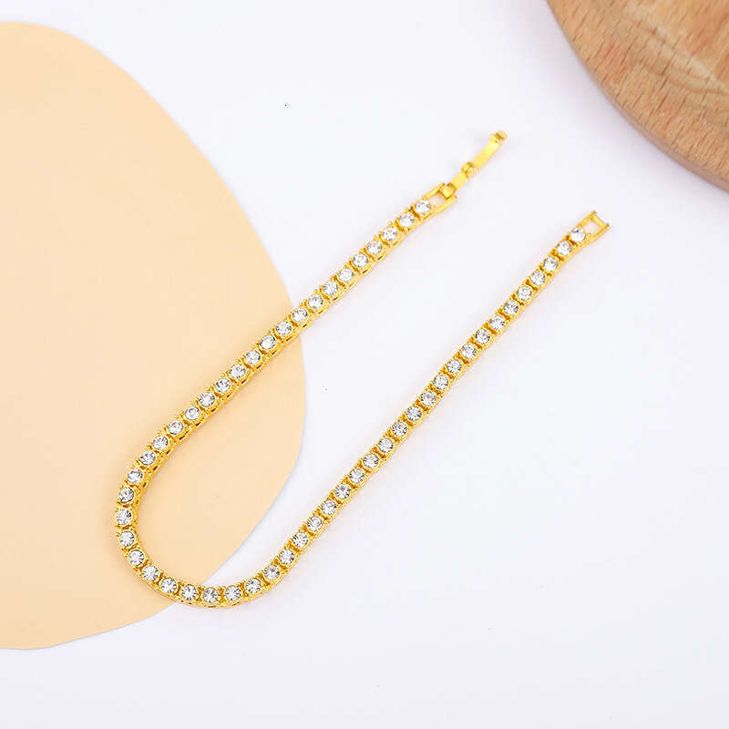 Men's hip-hop 3mm alloy tennis necklace with minimalist punk es and high-end accessories