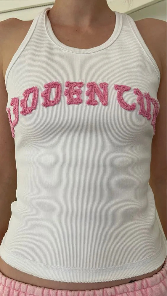 Y2k style cute Womens Sleeveless baby Tank Tops 2000s Punk Print Short Vest Tee Cool Street Fashion Gothic Women Clothing Emo 250320