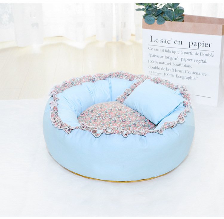 Circular Pet Nest Keep Warm Autumn Winter Comfortable Soft Thickened Universal for All Seasons Cat Bed Dog Accessories