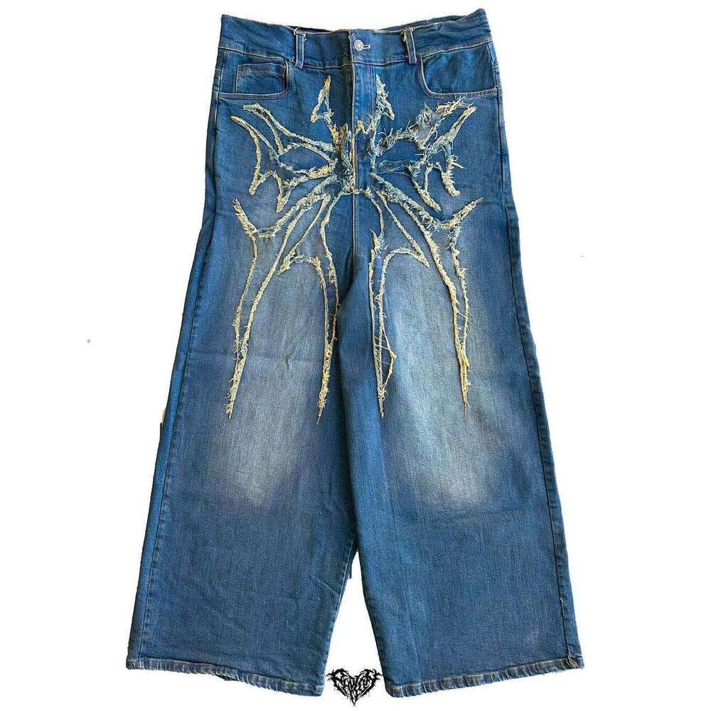 High American Street Hip Hop Harajuku Gothic Jeans Loose Men's and Women's Casual Pants