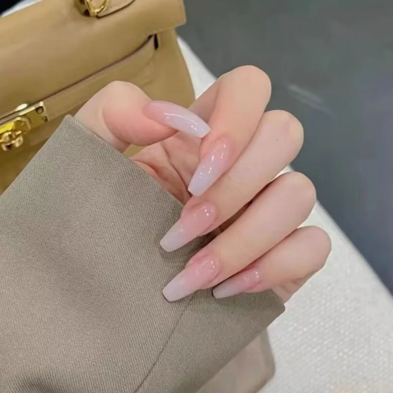 10Pcs Cute Pink Sweet Princess Removable Handmade Wear Nail Art Y2K Vitality Girl Short Fake Nails Blush Nail Patch 250319
