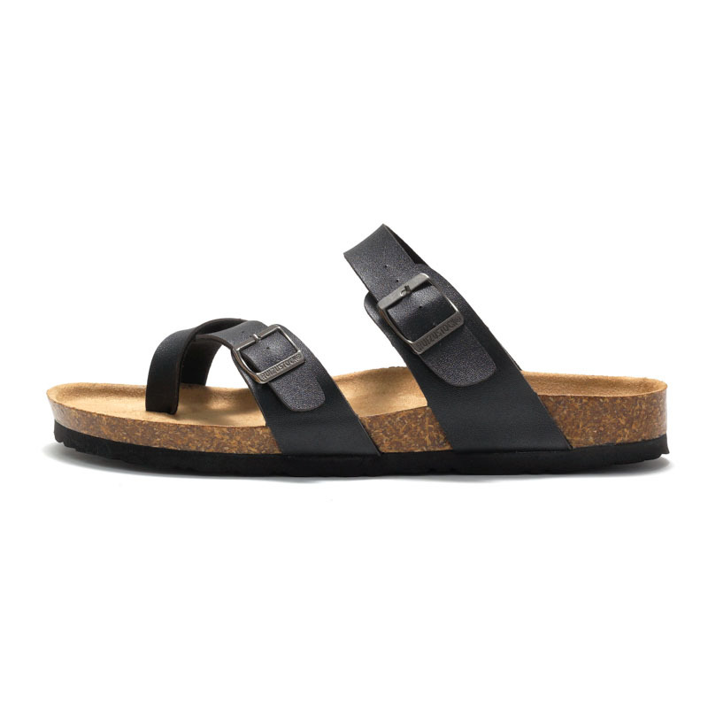New fashion men's and women's cork hot slippers frosted style, couples beach easy to wear sandals a line horse shoes
