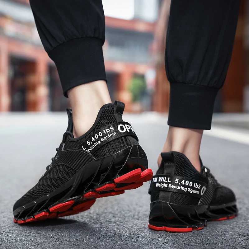 New outdoor mens running and walking shoes high-quality lace sports breathable blade sports shoes Y250320