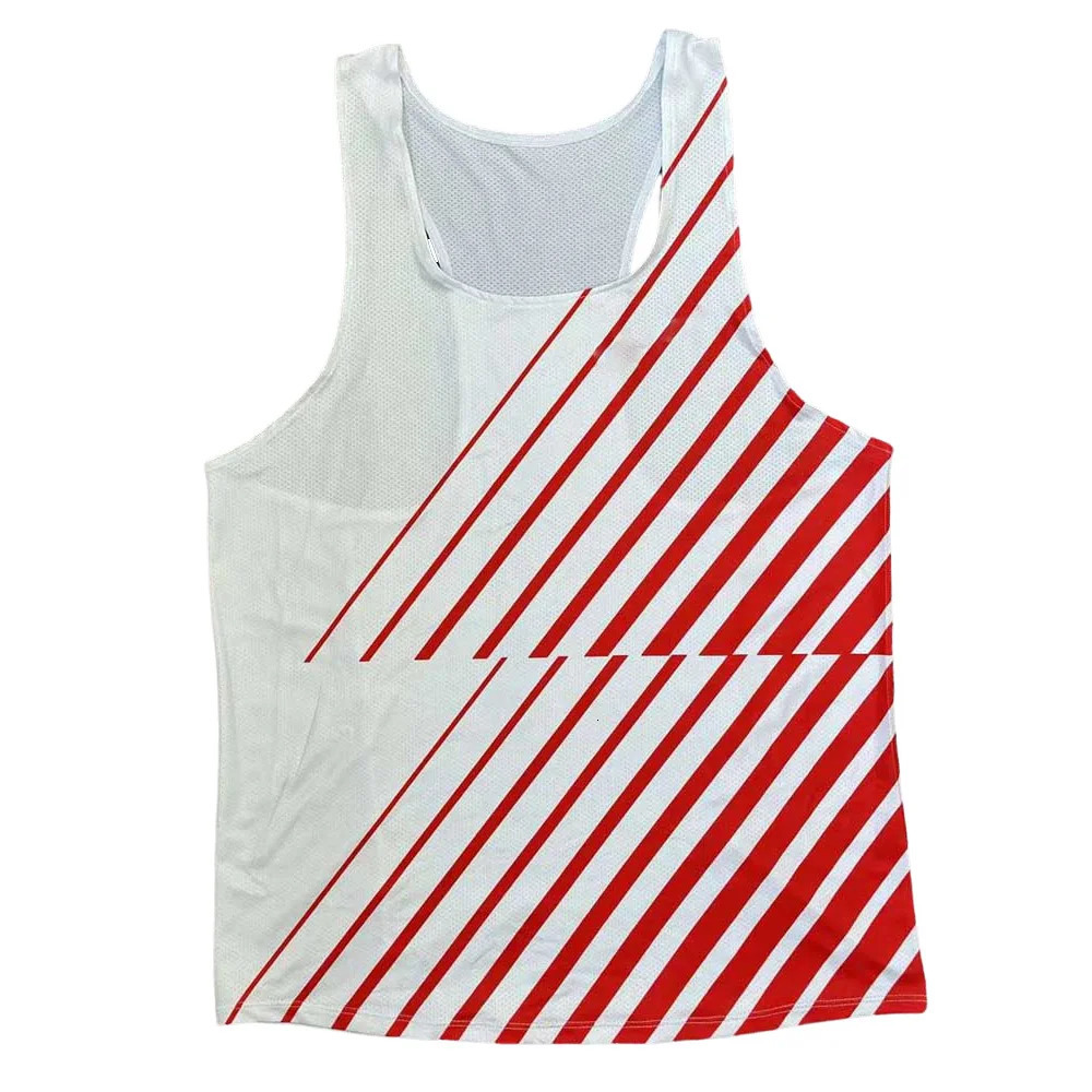 Men Fashion Running Marathon Singlets Sleeveless Vest Sleeveless Men Tank Top Customization 250320