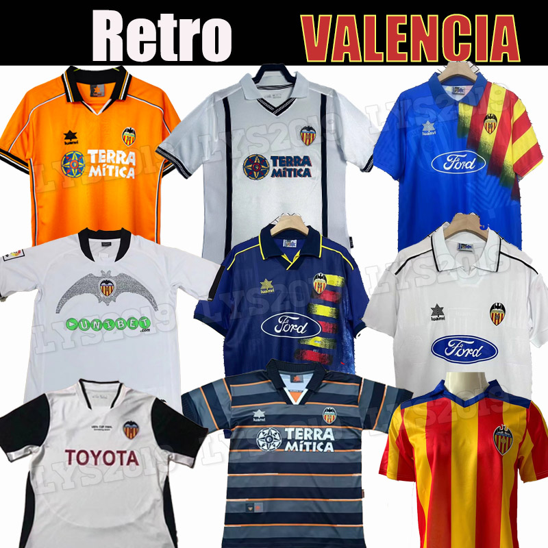 1995 1996 1997 1999 2000 2001 2006 2007 Valencias MENDIETA Romario Retro Soccer Jerseys 2024 2025 Aimar HUGO DURO G. A.ALMEIDA Gaya PEPELU GUERRA Football Shirt