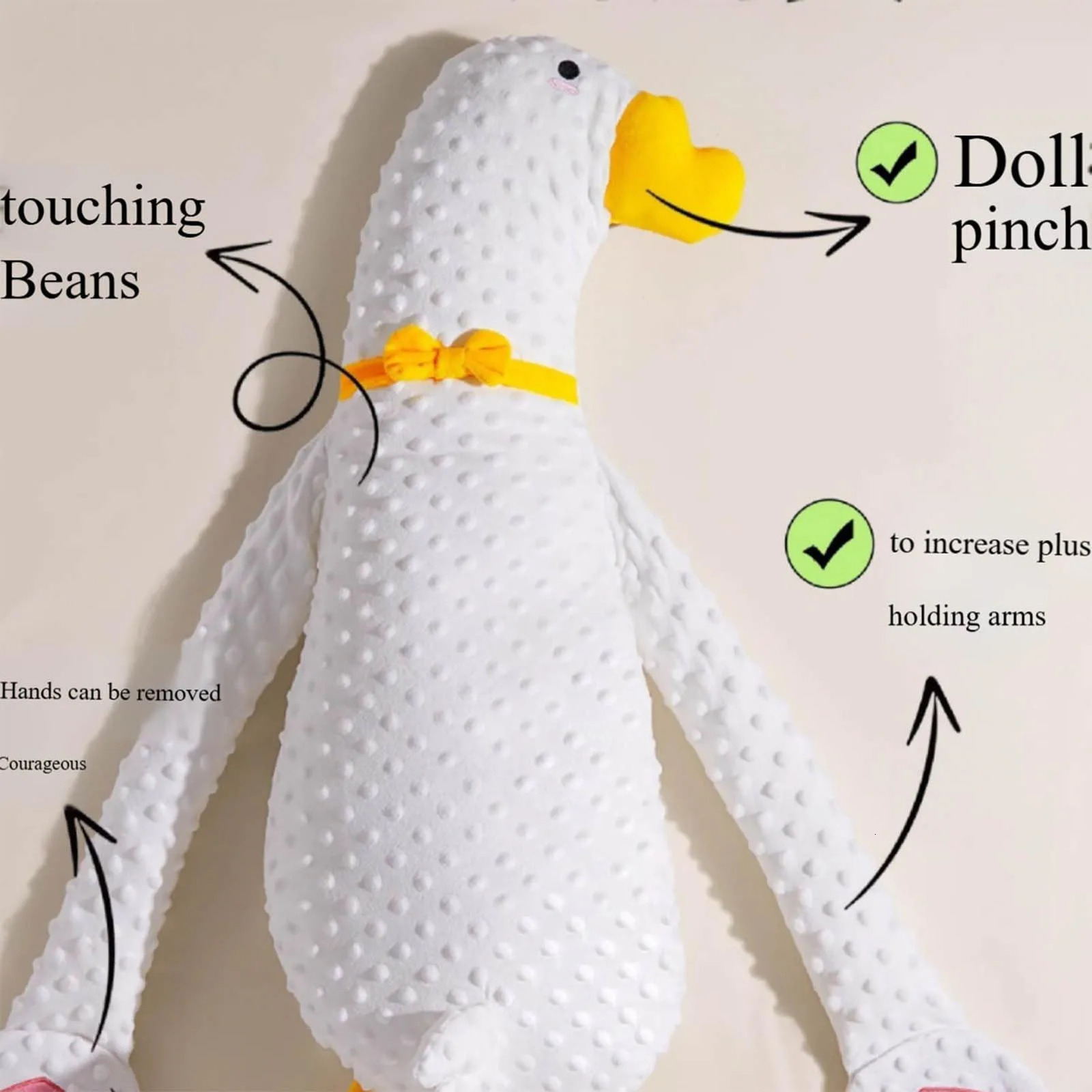 White Gooses Shape Baby Sleeping Patting Doll With Soothing Palm 3 Speed Adjustable Electric Baby Hand Pillow Soothing Palm 250321