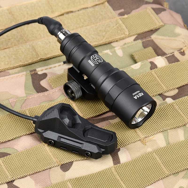 Tactical Surefir Flashlight SF M300 M600 Weapon Light AXON Switch Fit 20mm Picatinny MLOK KEYMOD Rail Airsoft Hunting Gun Lamp X250321
