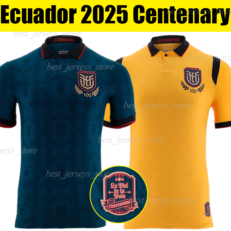 4XL Ecuador 2025 Centenary Soccer Jerseys 25/26 HINCAPIE PACHO CAICEDO VALENCIA Home Away 100th anniversary men kids kit socks sets football shirts uniforms