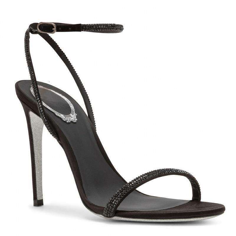 High Heel Sandals New Open Toed Buckle With Rhinestones Sexy High Women S Slim Heels Fairy Style