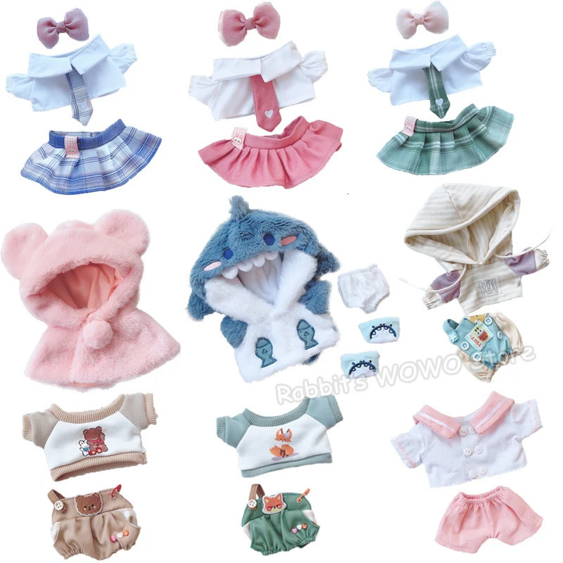 Doll Clothes for 20cm Idol Outfit Accessories College Skirt Wedding Dress Hoodie Overall Super Star Dolls Toys Gift 250319