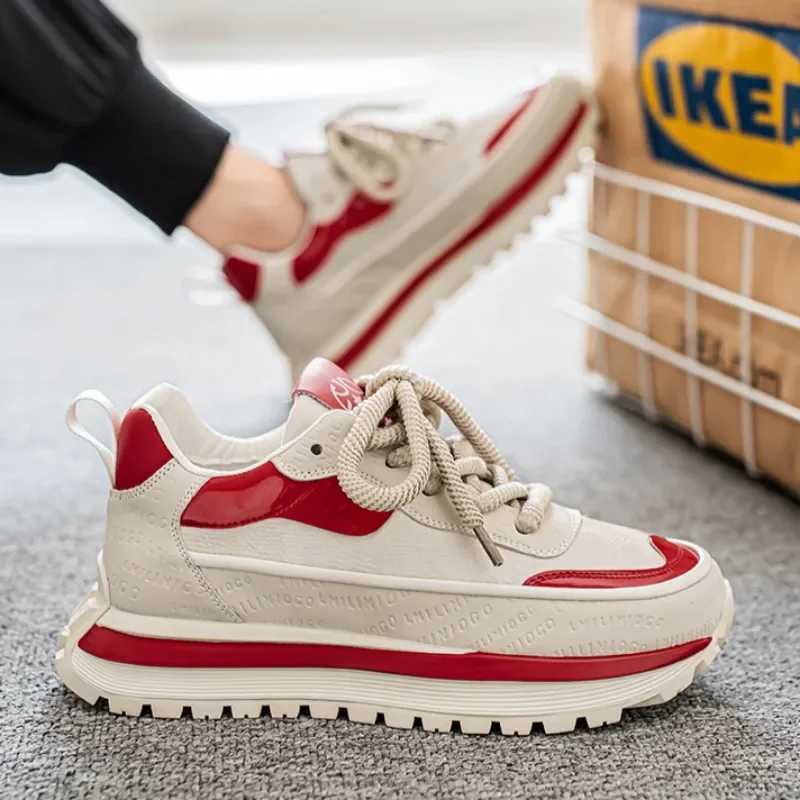 Hot Selling Mens Chunky Sneaker Fashion Non-slip Casual Sport Shoes Comfortable Lace Up Vcani Shoes Mens Slippers Y250320