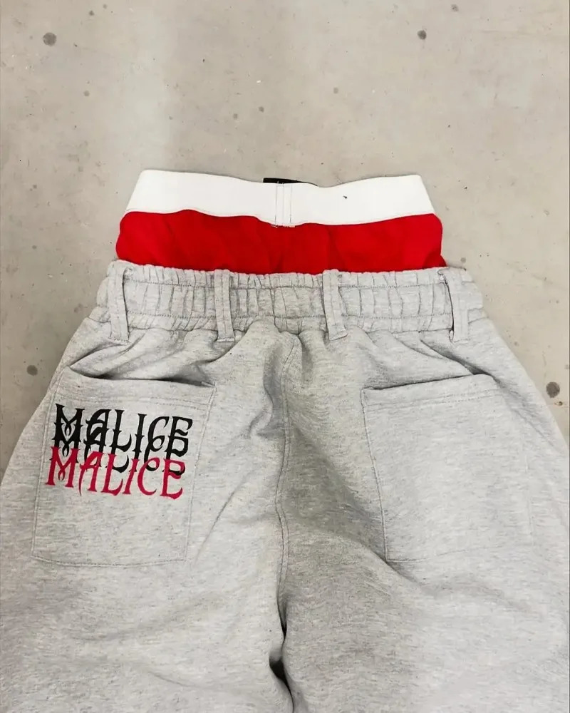 Harajuku Street Dirty style Fashion Double Waist Pants Men Women High waisted Jogger Drawstring Sweatpants Loose Cargo Trousers 250320