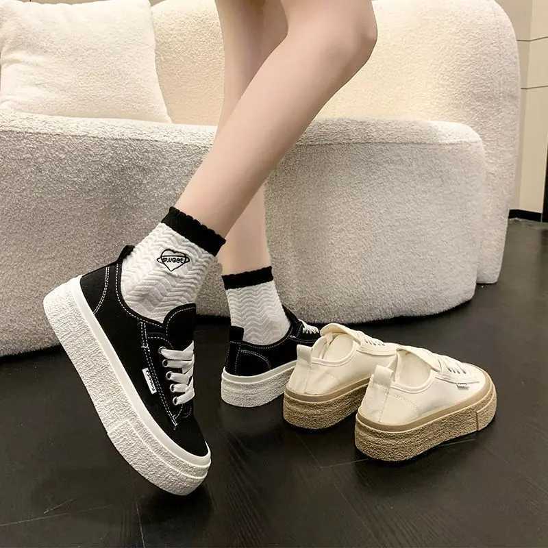 Canvas shoelaces thick soled womens shoes outdoor platform 2025 new detachable outdoor wear-resistant Fem sports shoes Y250320