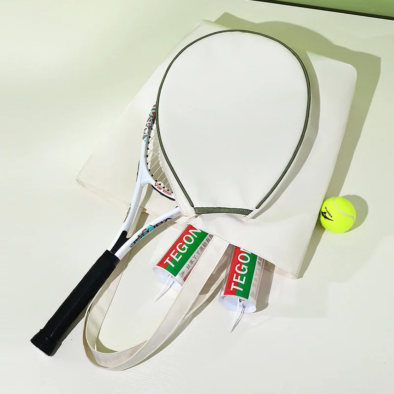 White Tennis Bag Female Single Shoulder Bag Portable Tennis Racquet Bag Tenis Large Capacity Canvas Tennis Racket Bag Waterproof 250320