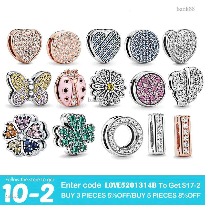 925 Sterling Silver Dangle Charm REFLEXIONS Flat Series Suitable Beads Bead Fit Charms Bracelet DIY Jewelry Accessories