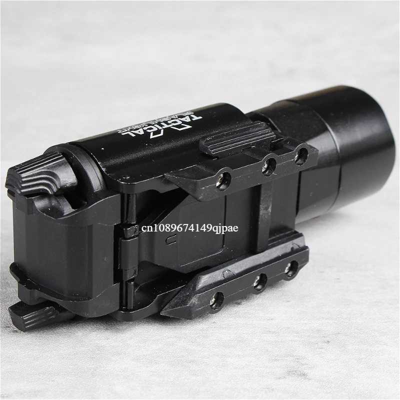 Tactical Surefir Style X300U X300 Ultra X300U-A Hand Gunner Flashlight Airgun Helmet Light Weapon Flashlight Flash 800 Lumens X250321