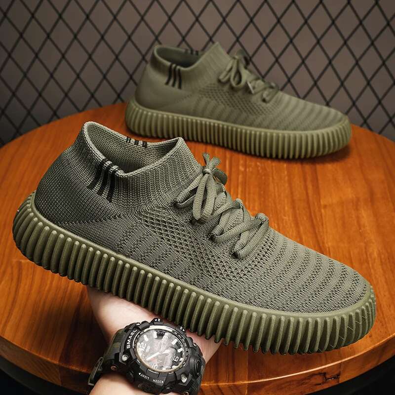Sneakers Casual Skateboarding Men Flat Brand Fashion Mesh Breathable Non-slip Tennis Sports Shoes Student