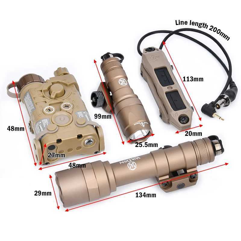 Tactical NGAL Red Green Blue Indicator SF M600 M300 Flashlight White Strobe Light LED Hunting Weapon Lamp Airsoft Accessories X250321