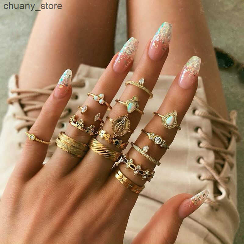 Solitaire Ring Wedding Rings adjustable ring set flower rings for women anillos mujer jewelry bague femme girls anillo schmuck accessories 230710 z250