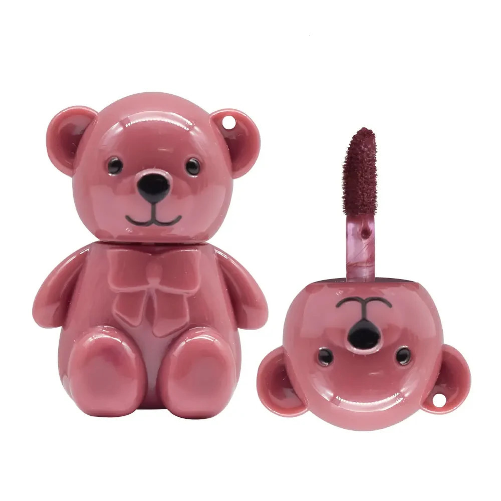 24pcs Kawaii Bear Velvet Matte Liquid Lipstick 6 Colors set Lip Gloss Waterproof Longlasting Nonstick Lip Tints Lips Makeup 250317