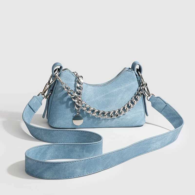 Niche Chain Cowboy Armpit Bag for Women 2024 New French Cream Handbag Versatile Shoulder Messenger Bag Tide Y250320