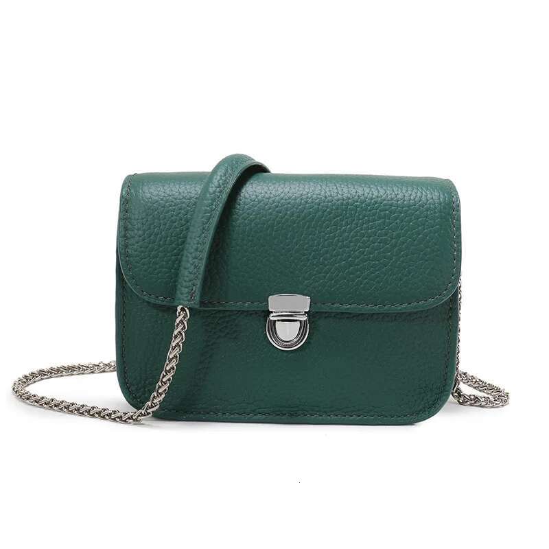 2023 Famous Brands Genuine Leather Women Messenger Fashion Chains Female Shoulder Bags Mini Flap Bag Candy Colors