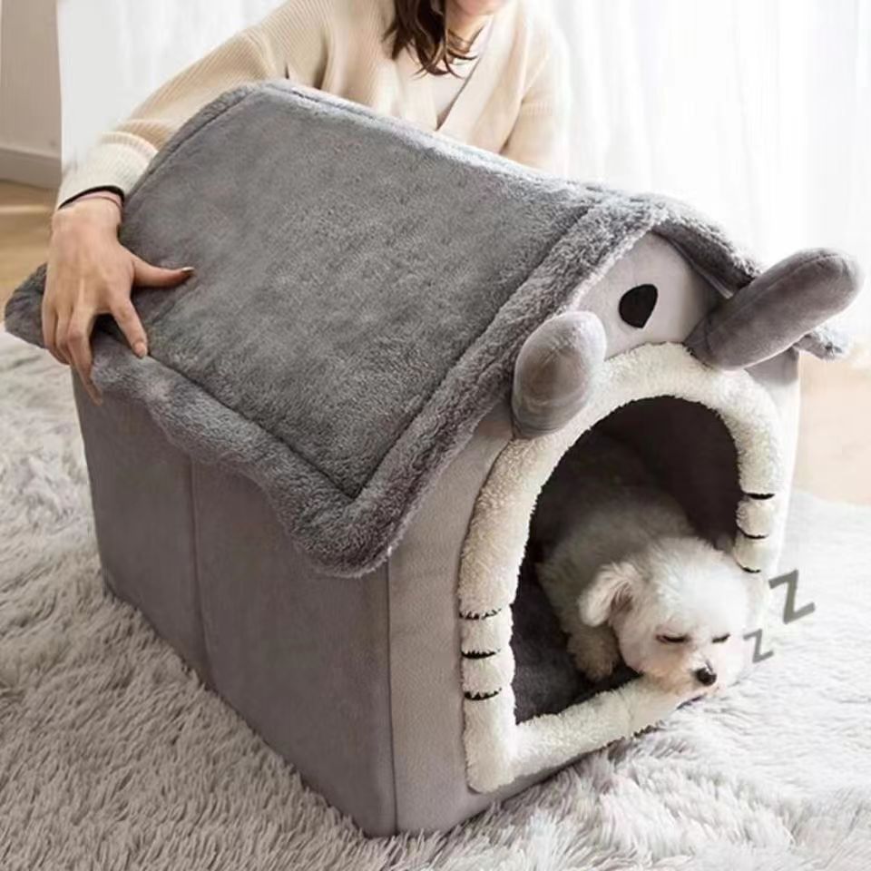 Dog Bed: Foldable Pet Sleeping Bed, Removable & Washable House Kennel for Indoor Cat Nest - view 5