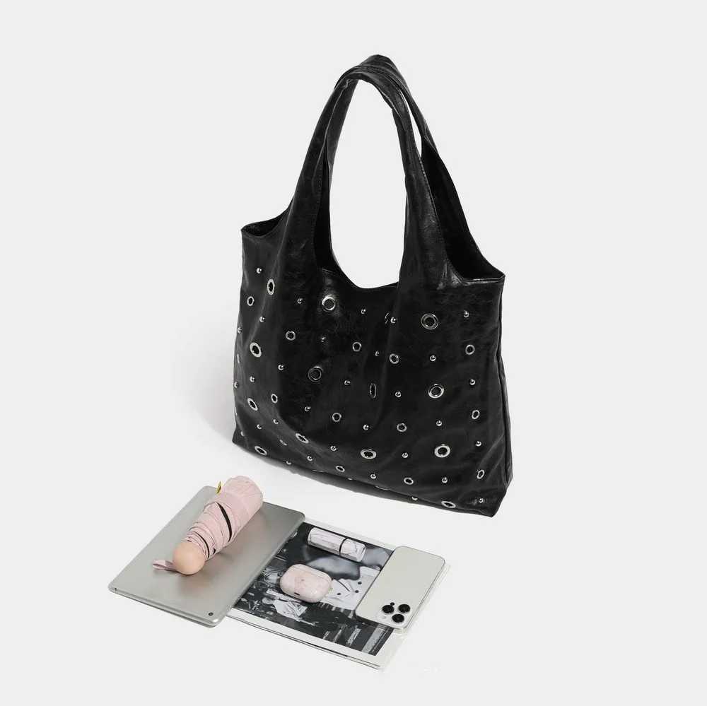 Customized womens luxury designer handbag wallet 2025 new PU oil wax large capacity armpit shoulder Y250320