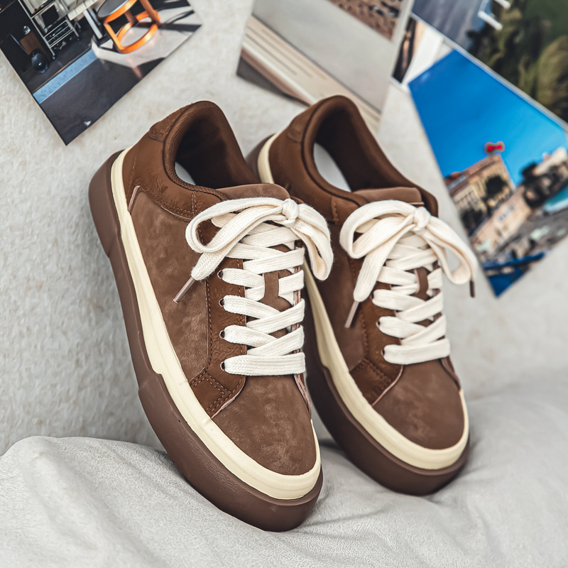 4546 Large Men's Shoes 2025 Spring New Versatile Board Shoes Maillard Canvas Shoes Men's Sports and Leisure Bread Shoes